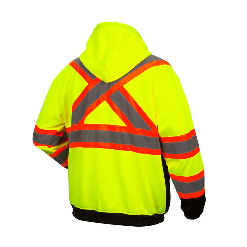 Custom Pyramex RCSZH33 Type R Class 3 Hi-Vis Zip Black Bottom Sweatshirt