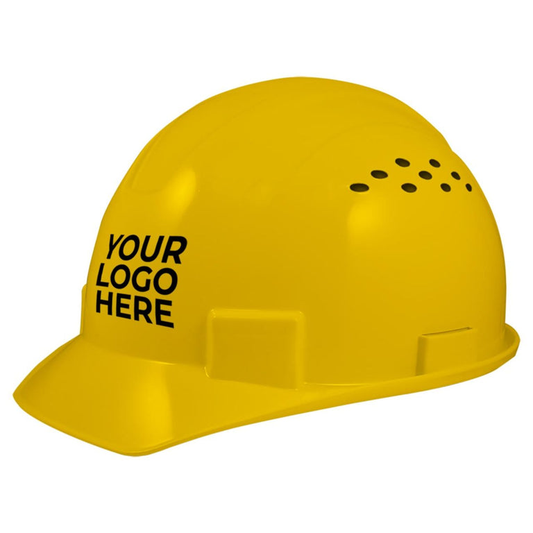Custom General Electric Vented Cap Style Hard Hat 4-Point Ratchet Suspension, GH326