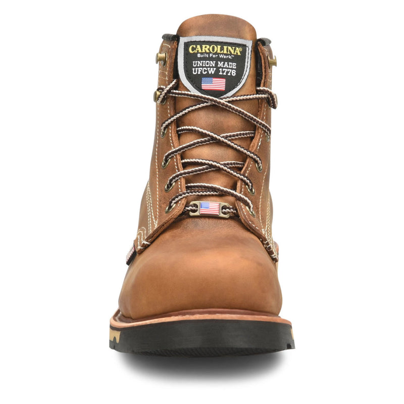 Carolina Men's Ferric USA 6" EH Steel Toe Boots, CA7829, Brown