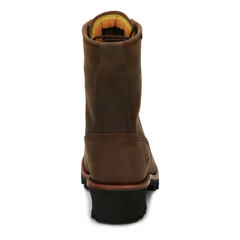 Chippewa Men's Paladin 8" Logger EH Waterproof Soft Toe Boots, 73100, Brown
