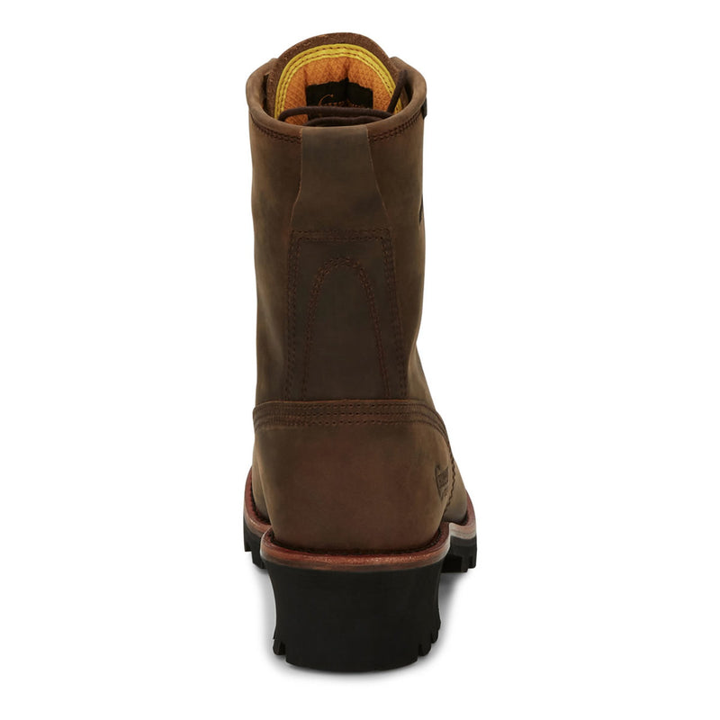 Chippewa Men's Paladin 8" Logger EH Waterproof Soft Toe Boots, 73100, Brown
