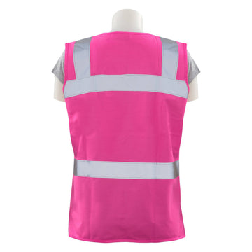 Girl Power Women's Non-ANSI Safety Vest, Hi-Viz Pink, S721