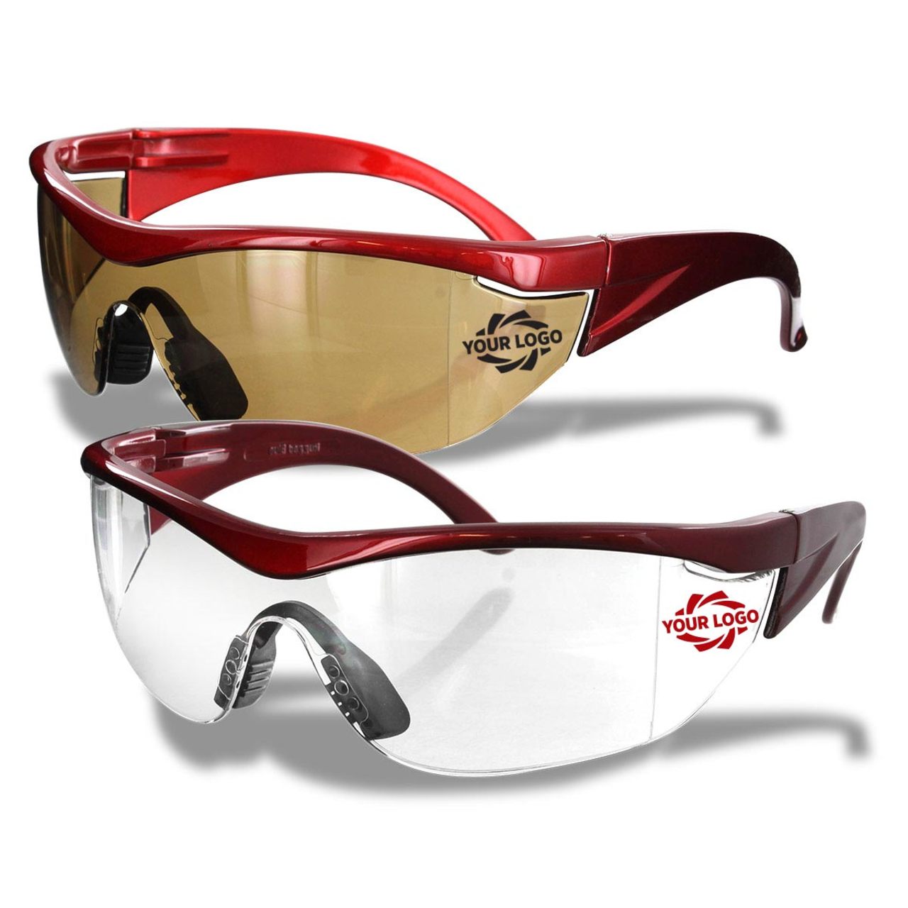 Custom Rugged Blue Navigator Safety Glasses, 12 Pack