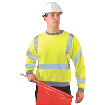OccuNomix Type R Class 3 High-Vis Moisture Wicking Sweatshirt - LUX-SWT3