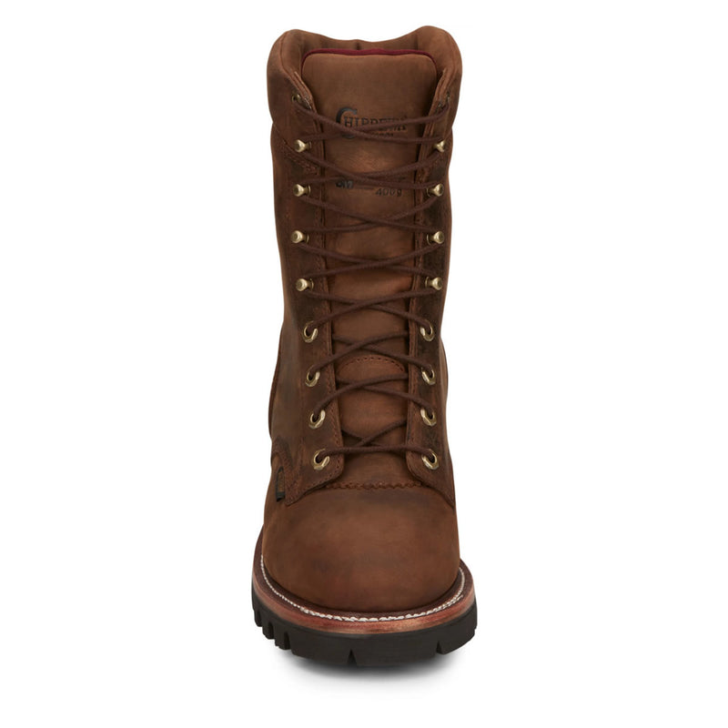 Chippewa Men's Super DNA 9" Logger Waterproof Insulated EH Soft Toe Boots, 59408, Tan