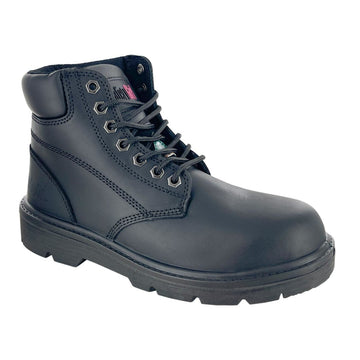 Safety Girl Women's Somerset 6" Waterproof EH PR Steel Toe Boots, Black - 15501-BLK