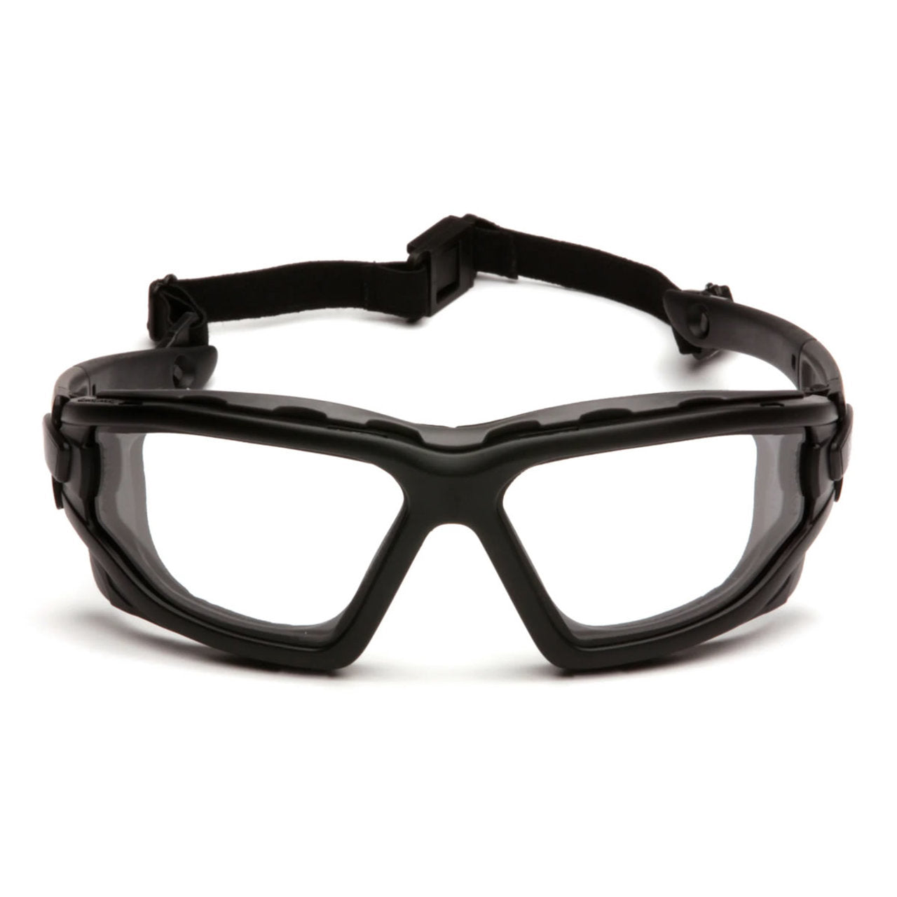 Pyramex I-Force Slim Dual Pane Sealed Safety Glasses, H2X Anti-Fog Lens, Black Frame/Strap