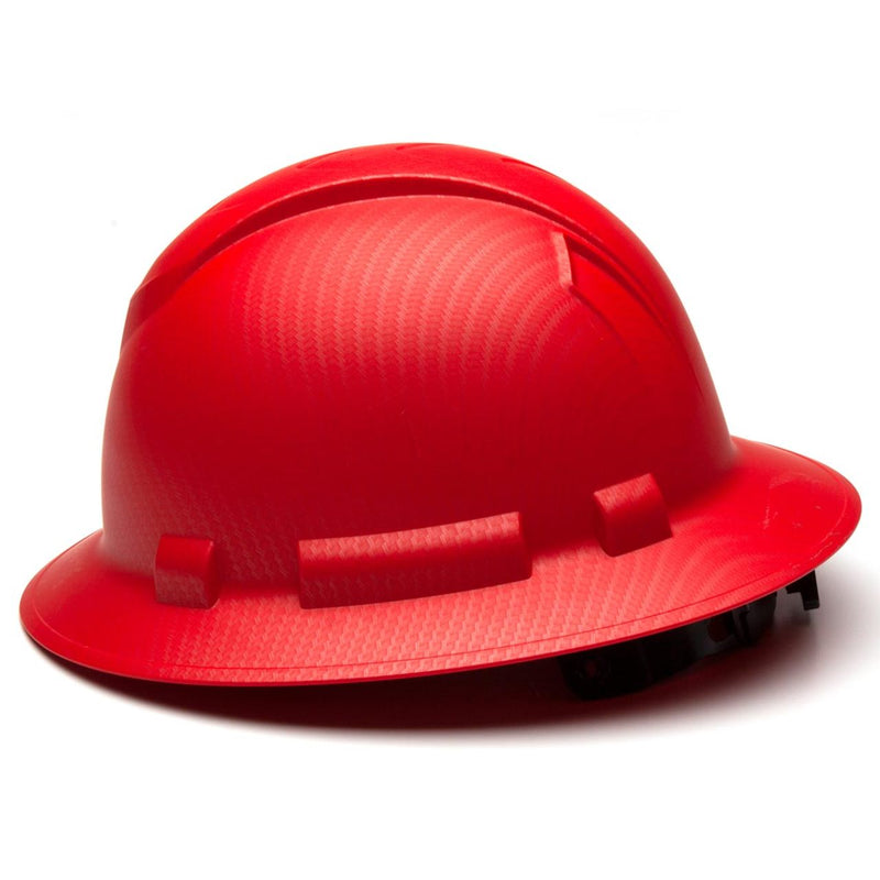 Custom Pyramex Ridgeline HD Full Brim Hard Hat, 4-Point Ratchet Suspension