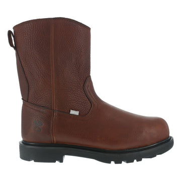 Iron Age Men's Hauler 10" Wellington EH Met-Guard Composite Toe Work Boots, Brown - IA0195