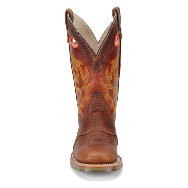 Double-H Boots Men's Mickey 12" Roper Steel Toe Boots, DH4400, Brown