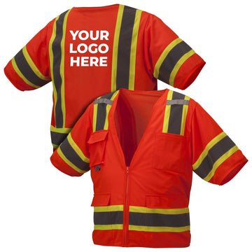 Custom Pyramex Safety RVZ34 Type R Class 3 Hi-Vis Two-Tone Mesh Back Safety Vest