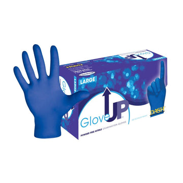 DASH GloveUP Nitrile Exam Grade Disposable Gloves, Cobalt Blue, 3.1 mil, Box of 300