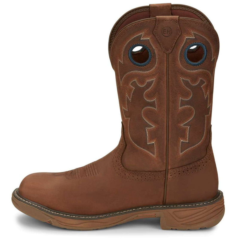 Justin Men's Rush 11" Waterproof EH Soft Toe Boots, SE4332, Brown