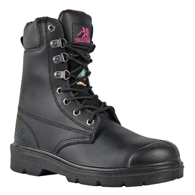 Moxie Trades Women's Anne 8" Steel Toe Boots, MT50165, Black