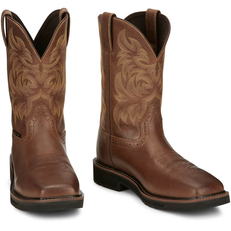 Justin Men's Handler 11" EH Composite Toe Boots, SE4824, Brown