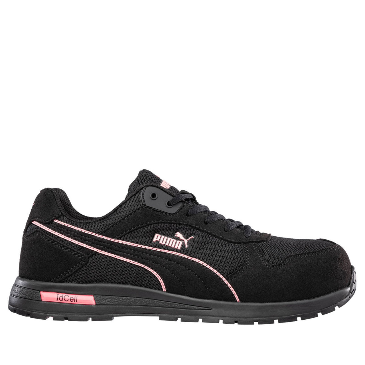 Puma Safety Women's Frontside Low EH Composite Toe Shoes, 643125, Black/Pink