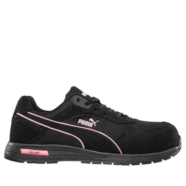 Puma Safety Women's Frontside Low EH Composite Toe Shoes, 643125, Black/Pink