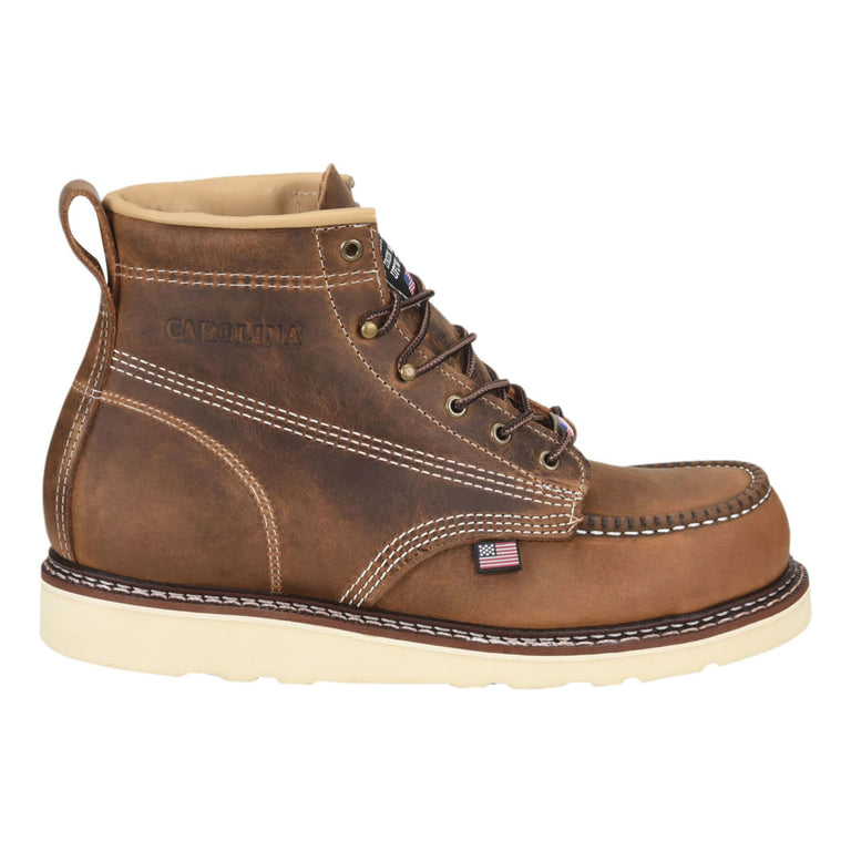 Carolina Men's AMP 6" USA EH Soft Toe Boots, CA7011, Old Town Folklore