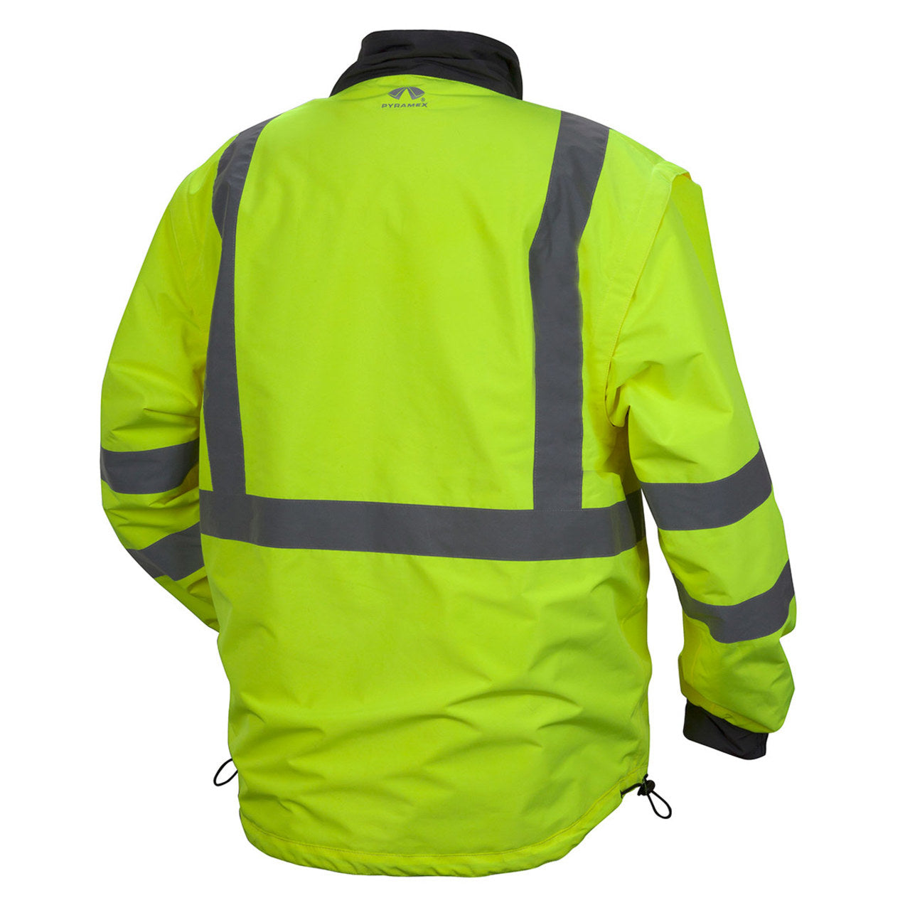 Custom Pyramex RJR34 Type R Class 3 Hi-Vis 4-in-1 Jacket, Hi-Vis Lime Green
