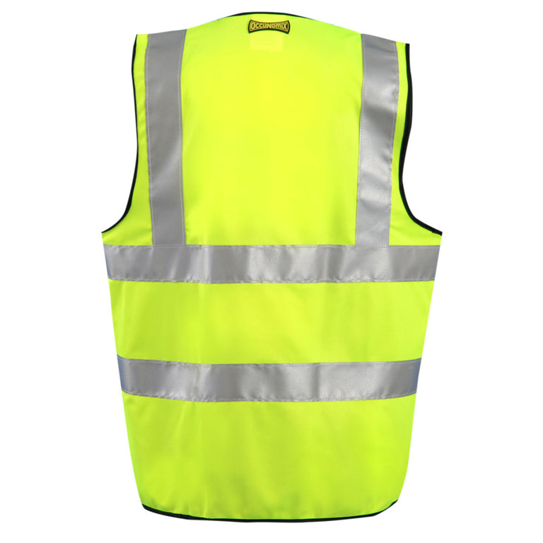 OccuNomix Type R Class 2 High-Vis Solid Dual Stripe Safety Vest w/Zipper - LUX-SSFULLZ