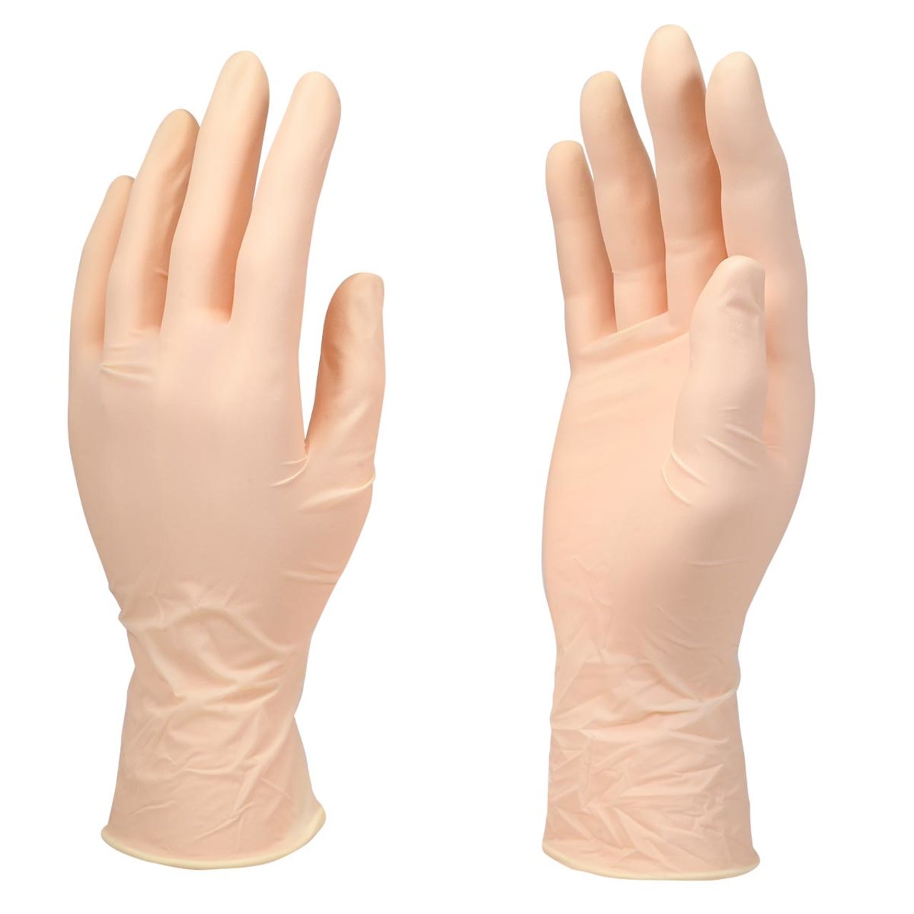 DASH VitalGard Latex Exam Grade Disposable Gloves, Natural, 4.7 mil, Box of 100