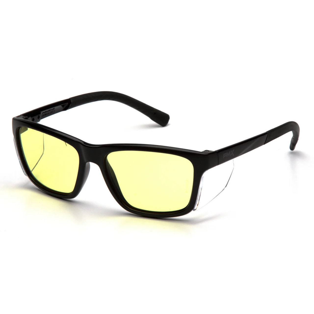 Pyramex Conaire Safety Glasses with Side Shields, Black Frame