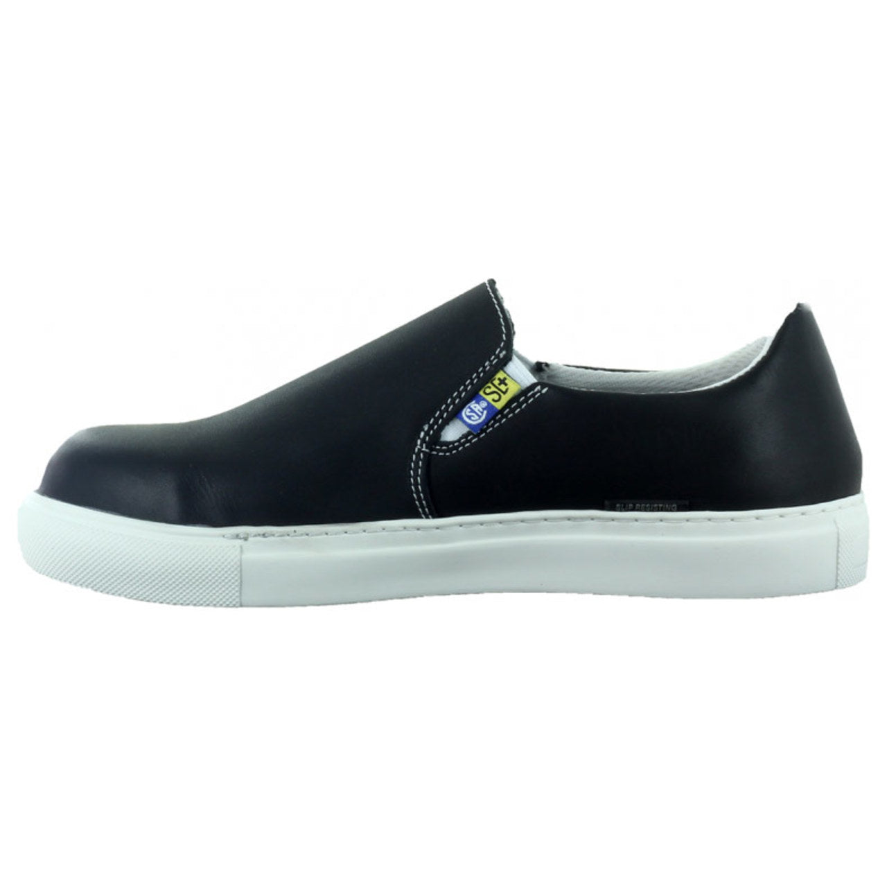 Mellow Walk Women's Jessica Slip-On SD Steel Toe Shoes, 482072, Black