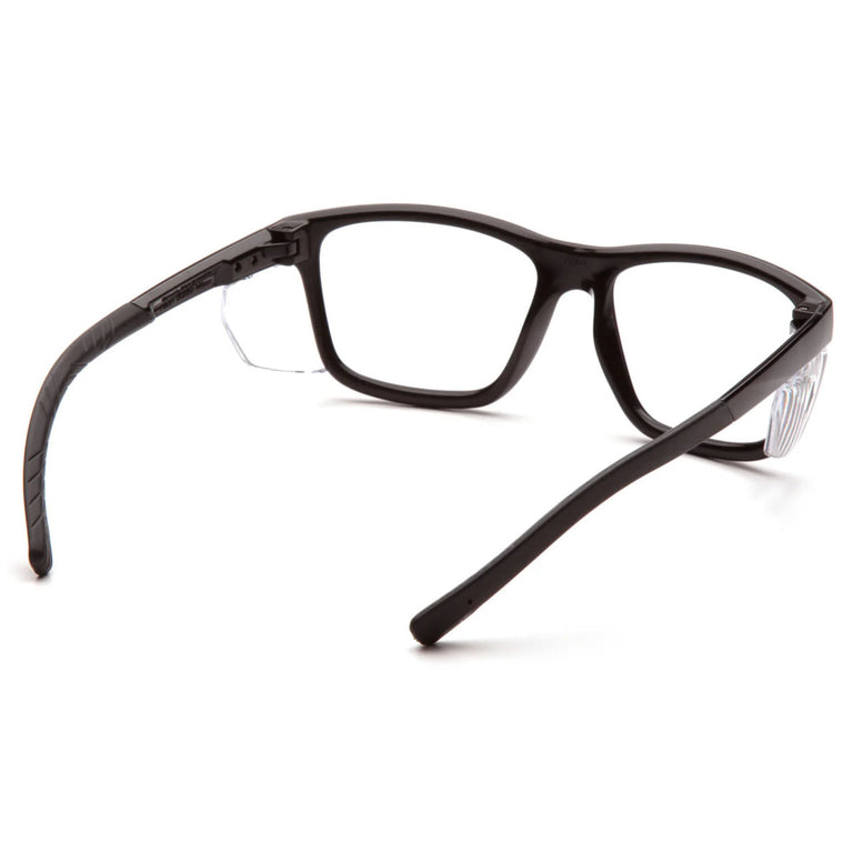 Pyramex Conaire Safety Glasses with Side Shields, Black Frame