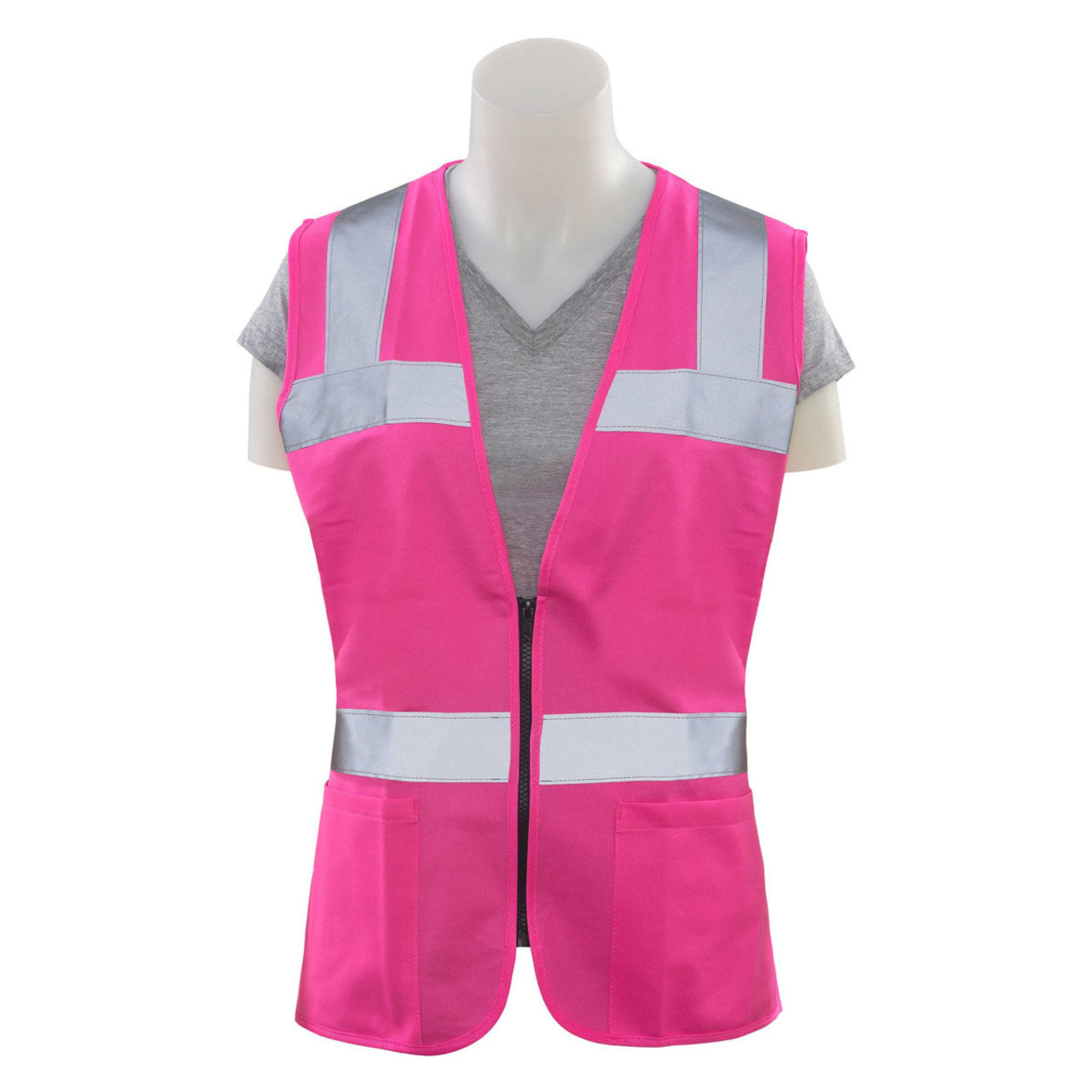 Girl Power Women's Non-ANSI Safety Vest, Hi-Viz Pink, S721