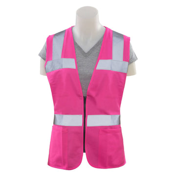 Girl Power Women's Non-ANSI Safety Vest, Hi-Viz Pink, S721