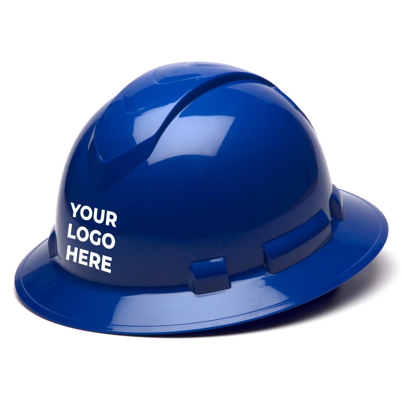 Custom Pyramex Ridgeline Full Brim Hard Hat, 6-Point Ratchet Suspension