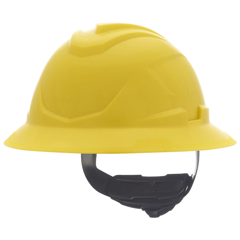 MSA V-Gard C1 Full Brim Hard Hat with Fas-Trac III Ratchet Suspension &ndash;  Safety Gear &ndash; 8621065535716