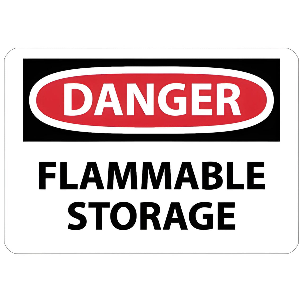 Danger Flammable Storage, 10x14 Vinyl Sign