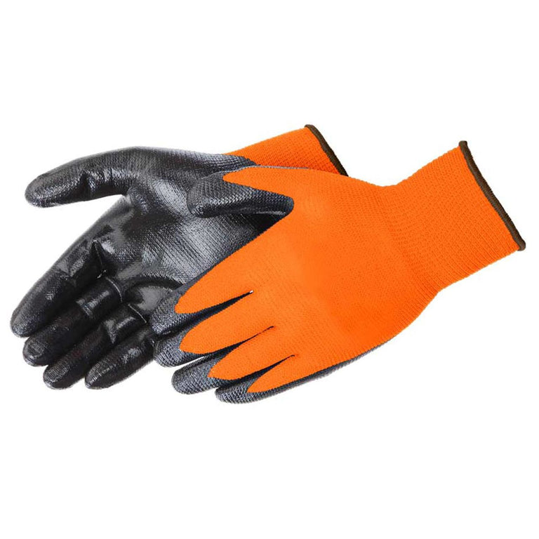 Rugged Blue GL400 Nitrile Coated Gloves, 12 Pairs
