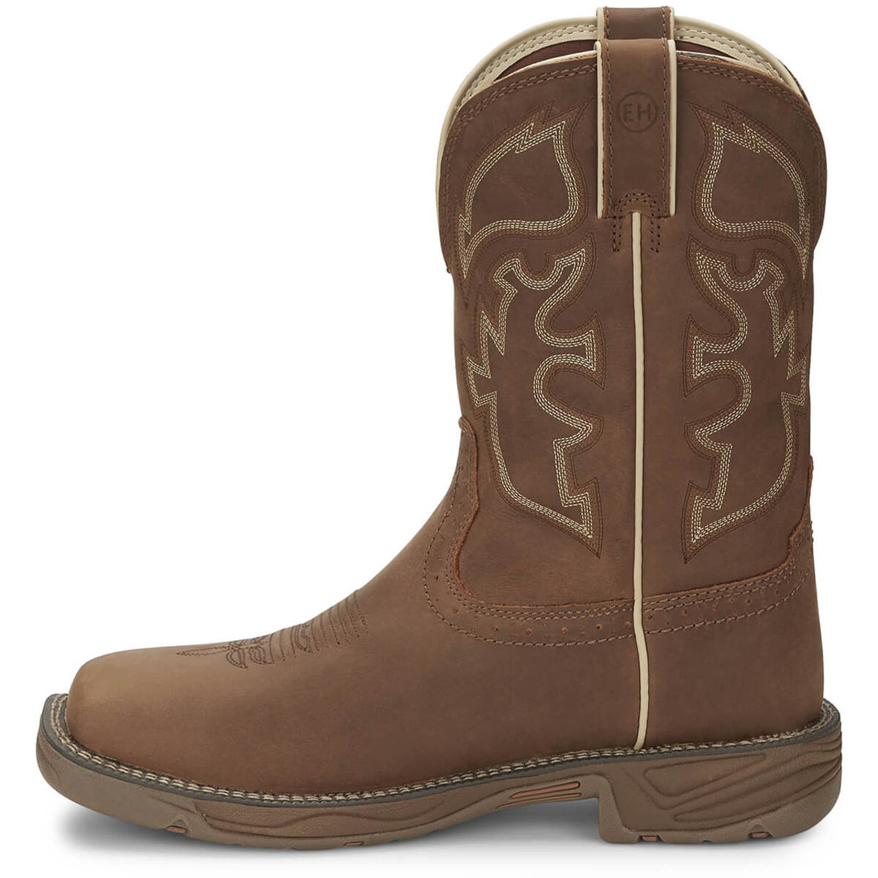 Justin Men's Rush 11" Waterproof EH Steel Toe Boots, WK4331, Tan