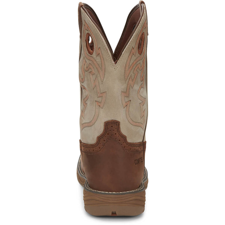 Justin Men's Rush 11" Waterproof EH Composite Toe Boots, WK4338, Tan