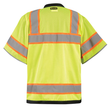OccuNomix Type R Class 3 Hi-Vis Two-Tone Surveyor Mesh Back Safety Vest, LUX-HDS2T3