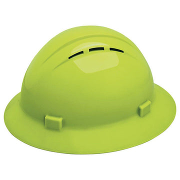 Delta Plus Americana Vented Full Brim Hard Hat, 4-Point Ratchet Suspension
