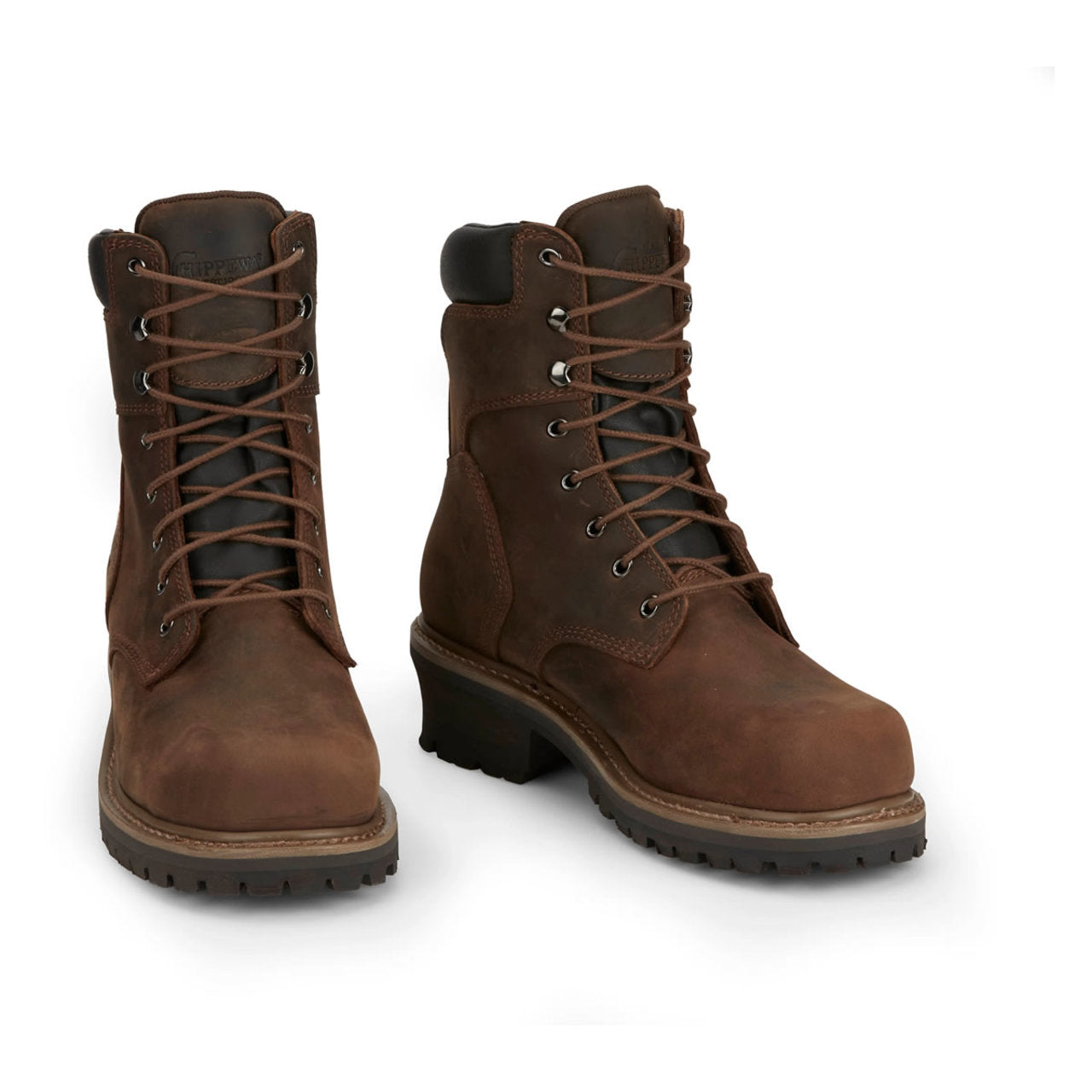 Chippewa Men's Hador 8" Logger EH Steel Toe Boots, 55026, Brown