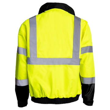 Rugged Blue Type R Class 3 Hi-Vis Black Bottom Bomber Jacket
