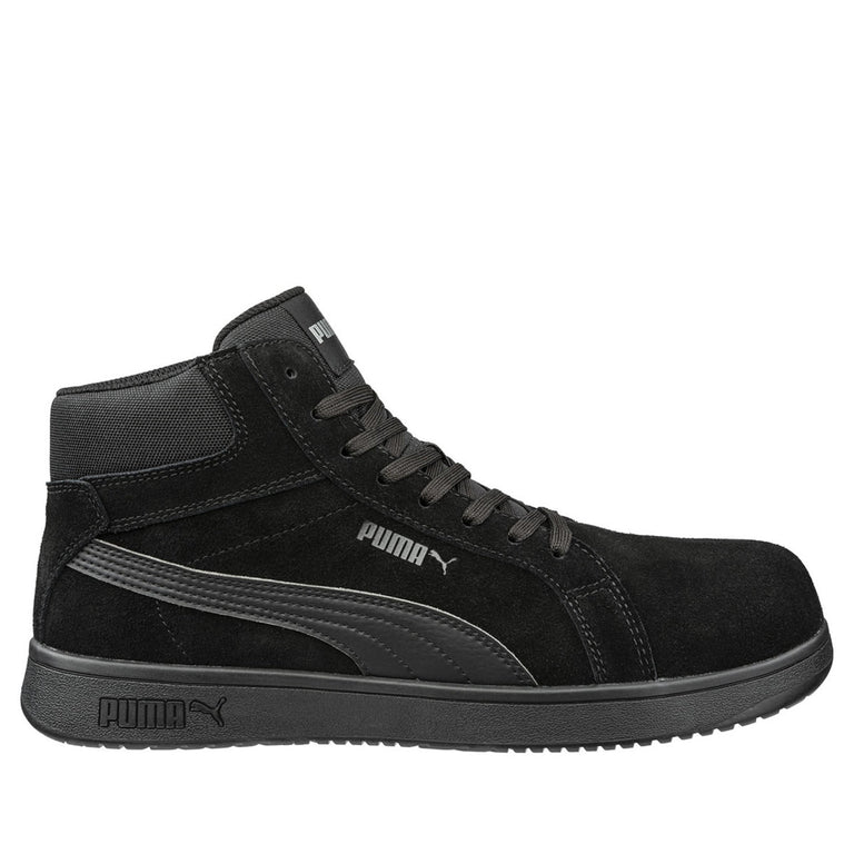 Puma Safety Women's Iconic Mid EH Composite Toe Shoes, 630315, Black