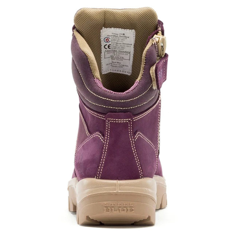 Steel Blue Ladies Southern Cross 6" Zip EH Steel Toe Boots, 892861, Purple
