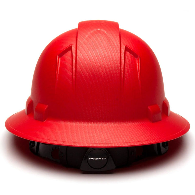 Custom Pyramex Ridgeline HD Full Brim Hard Hat, 4-Point Ratchet Suspension