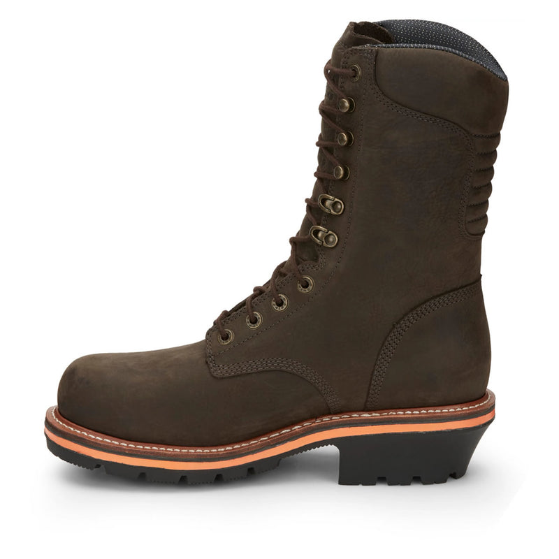 Chippewa Men's Thunderstruck 10" Logger Waterproof Insulated EH Nano Composite Toe Boots, TH1031, Brown