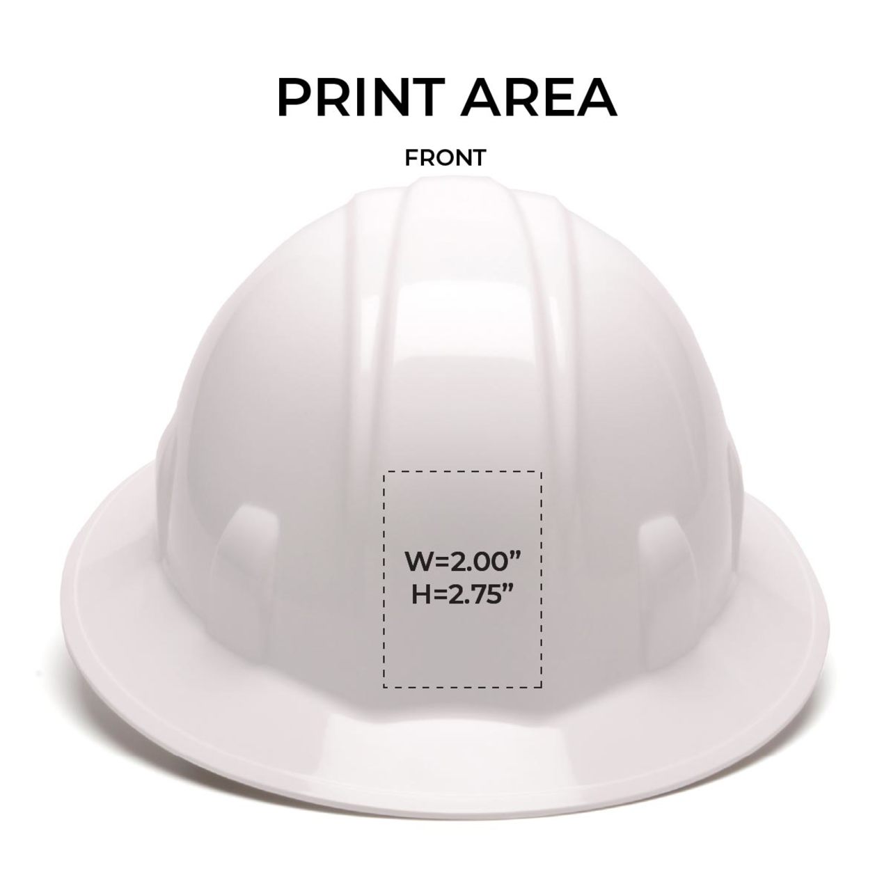 Custom Pyramex SL Series Full Brim Hard Hat, 4-Point Ratchet Suspension