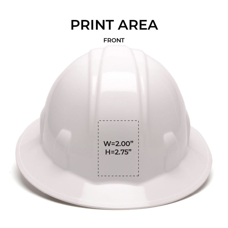 Custom Pyramex SL Series Full Brim Hard Hat, 6-Point Ratchet Suspension