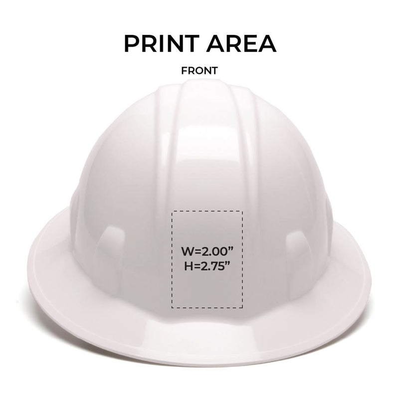 Custom Pyramex SL Series Full Brim Hard Hat, 6-Point Ratchet Suspension