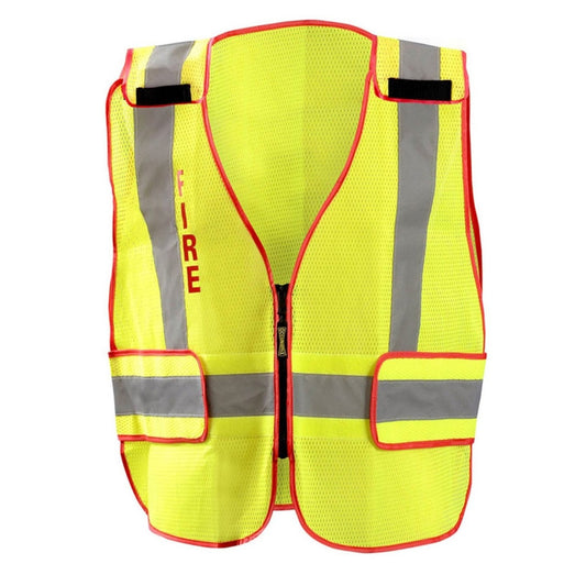 OccuNomix Type P/R Class 2 Hi-Vis Public Safety Fire Vest, LUX-PSF-DOR