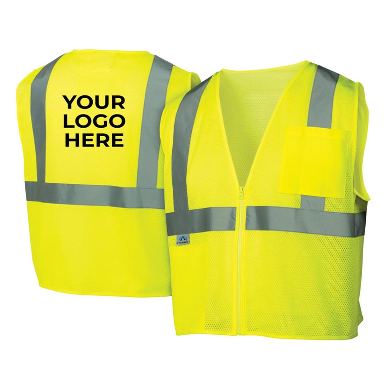 Custom Pyramex RVZ21 Type R Class 2 Hi-Vis Mesh Safety Vest