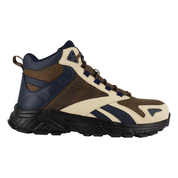 Reebok Men's Hyperium Work EH Composite Toe Met-Guard Retro Trail Hikers - Tan, Blue, and Brown RB3262